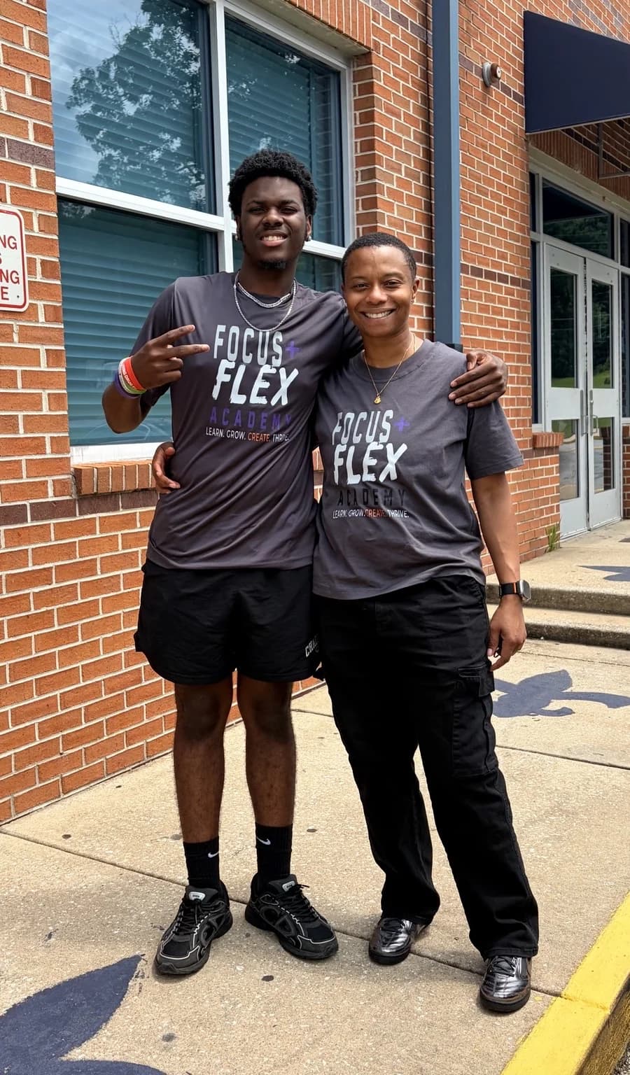 Dani and Cameron representing Focus + FLEX Academy.