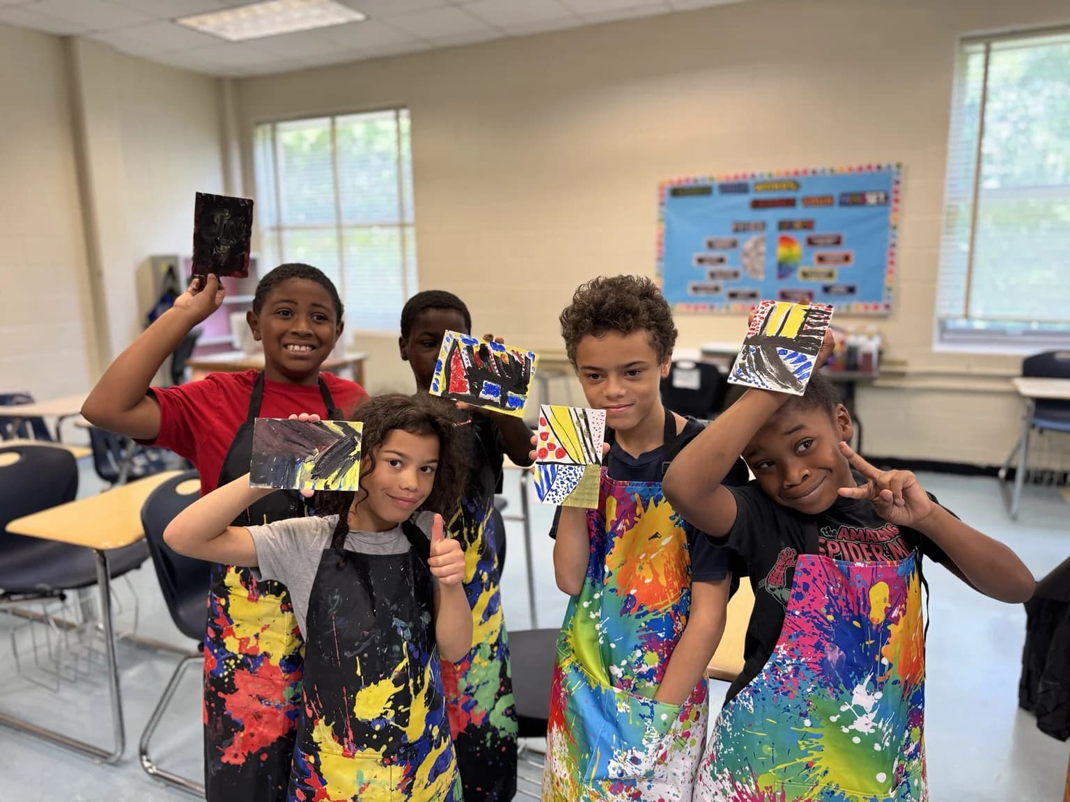 Project-based learning through art and creative expression at Focus + FLEX Academy.